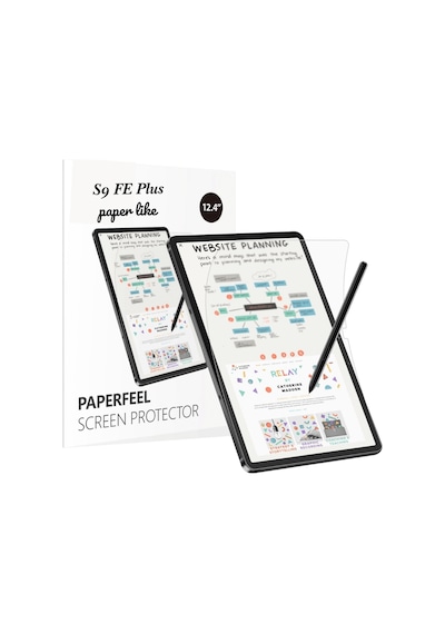 Galaxy Tab S9 Fe Plus Sm-x610 Uyumlu Gerçek Kağıt Hissi Parlama Önleyici Paper Like Ekran Koruyucu