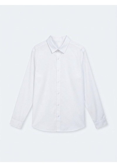 LTB Slim Fit Yaka Detaylı Uzun Kollu Beyaz Gömlek