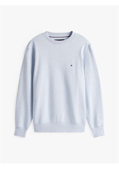 Tommy Hilfiger Essentıal Terry Crewneck Erkek Mavi Sweatshirt - Mw0mw37237