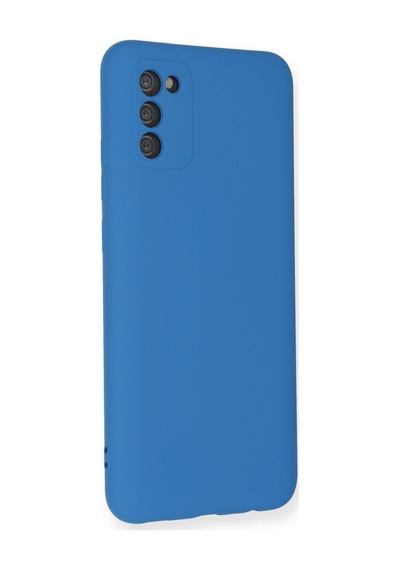 Samsung Galaxy  Uyumlu - A03s Kılıf Nano İçi Kadife Silikon - Mavi