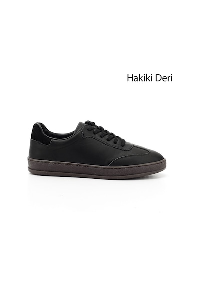 Gönderi(R) Gönderi R Siyah Bağcıklı Hakiki Deri Sneaker Siyah