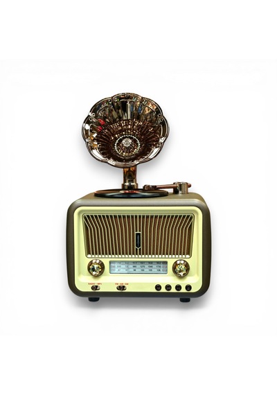 Rt-608a Gramafonlu Tasarım Nostalji Radyo,bluetooth Trend Nostaljik Radyo Büyük Boy