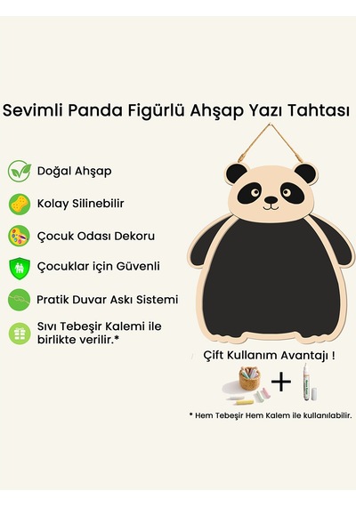 Ncpuzzles Panda Yazı Tahtası Çok Renkli