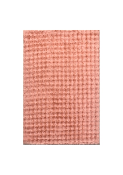 Yüksek Kalite Ekstra Yumuşak Pembe Kaymaz Özel Tabanlı Tavşan Bubble Peluş Halı
