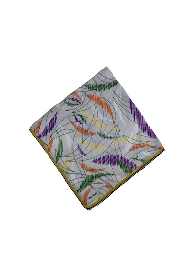 Mim Eşarp - Luis Wella Soft Pamuk Eşarp - Siyah - Mor 95x95 Cm