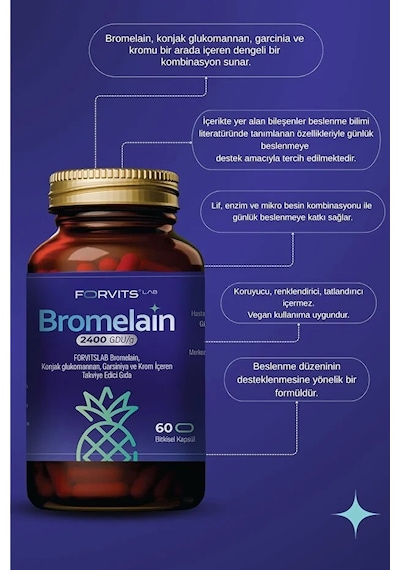 Forvits Lab Bromelain 60 Kapsül