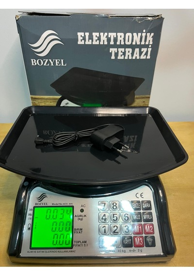 Bozyel 40 Kg Terazi-çift Taraf Ekran-uzun Şarj Süresi-fiyat Hesaplamalı