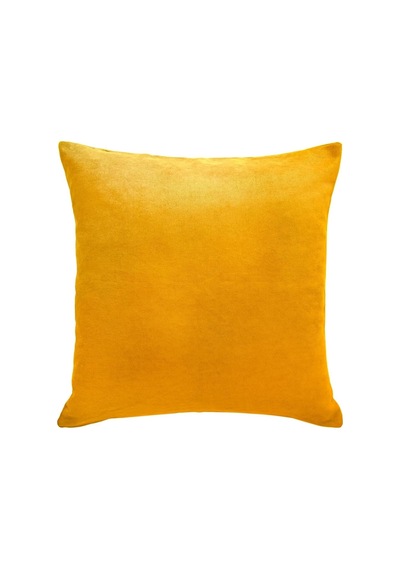Fabric Design Gauze Fabric Design Kadife Serisi Kırlent, Yastık Kılıfı Koyu Sarı, 40 X 40 Diğer