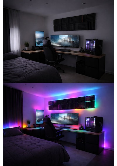 5 Metrergb Led Şerit Kumandalı 16 Renk Beyaz Işık -