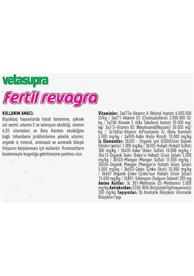 Vetasupra Fertil Revagra 500gr 12 Adet