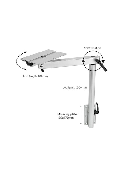 360 Dönebilen Karavan & Tekne Masa Ayağı