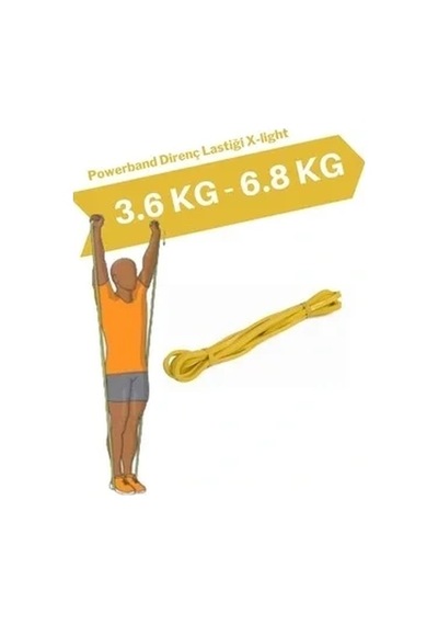 Direnç Bandı, Training Band, Sarı, 3-7 Kg Bx40 Acı Kahverengi
