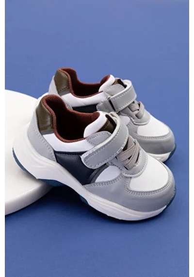 Altın Moda Shoes Spor Çocuk Erkek Ortopedik Günlük Sneaker Ayakkabı Gri