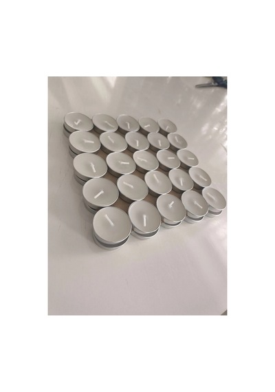 50 Adet 6 Gr Tealight Mum Dekoratif & Banyo Mum Seti Kokusuz Mini Mum Beyaz - 841439457 Beyaz