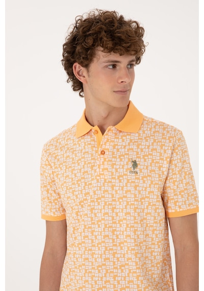 U.S. Polo Assn. Erkek Regular Fit Polo Yaka Turuncu Tişört 50306837-VR202