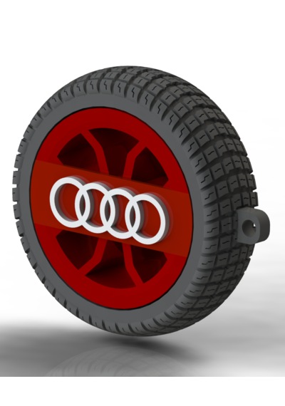 Audi Uyumlu Özel Tasarım Anahtarlık - Premium Hafif Ve Dayanıklı Kırmızı