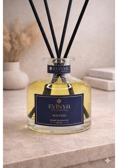 Nouveau Bambu Çubuklu Oda Kokusu 250 Ml Premium & Uzun Süre Kalıcı Reed Diffuser Elma - Tarçın