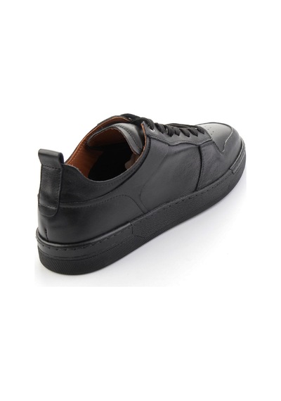 Bambi Siyah Hakiki Deri Erkek Sneaker E01396022603