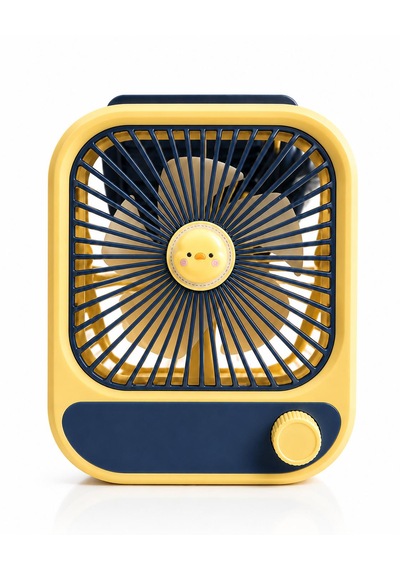 Mini Fan Ayarlanabilir Kademeli Işıklı Gece Lambası Vantilatör Beyaz