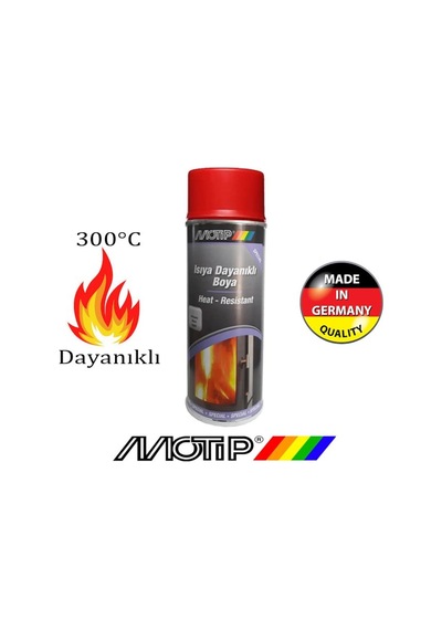 Motip Isıya Dayanıklı Yanmaz Kırmızı Sprey Boya 400  ML