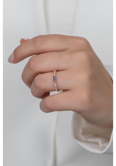 Gümüş Prenses Yüzük Rose Gold Kaplama 925 Ayar Gümüş Rose Gold (511780062)