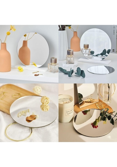 30 Cm Çap Çerçevesiz Yuvarlak Ayna 30 X 30 Gümüş