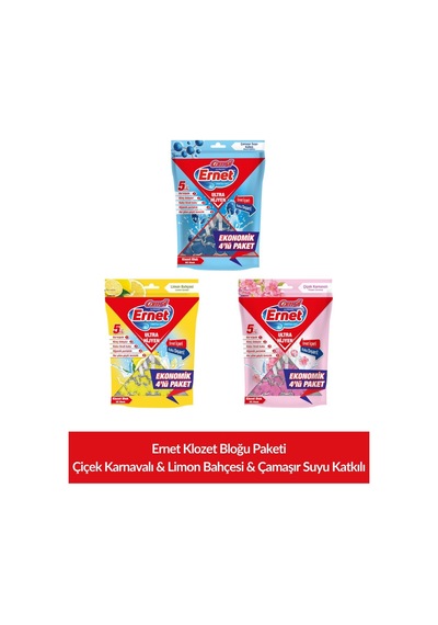 Ernet Klozet Bloğu Paketi Çiçek Karnavalı - Limon Bahçesi - Çamaşır Suyu Katkılı