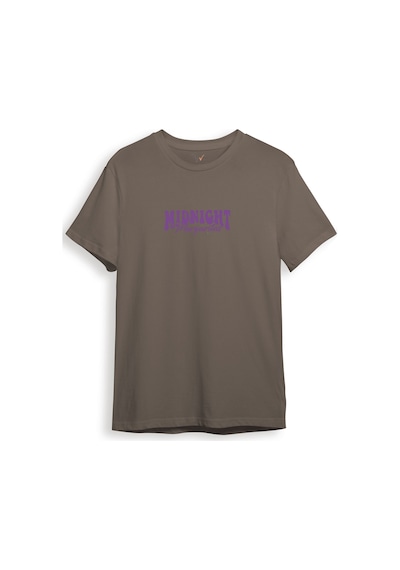 Midnight Margaritas Ön Ve Arka Baskılı %100 Pamuk Unisex Regular Fit T-shirt Kahverengi