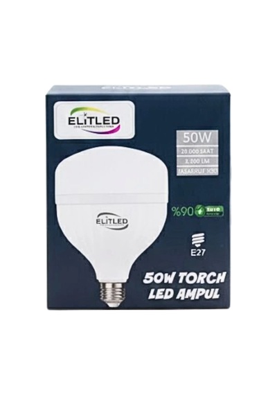 50 W Led El Feneri Ampulü Çok renkli