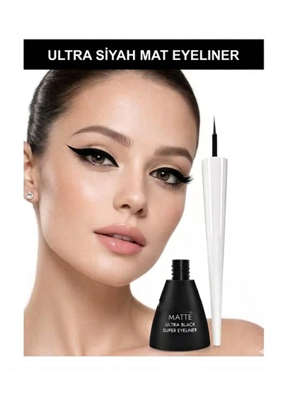 Ultra Siyah, İnce Fırça Eyeliner Ekstra Siyah