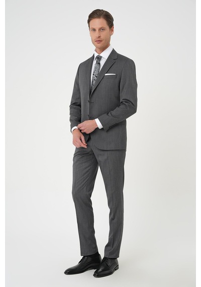 Efor Slim Fit Esnek Yelekli Klasik Füme Takım Elbise Tk 897 Füme Efor Slim Fit Esnek Yelekli Klasik Füme Takım Elbise Tk 897 Füme