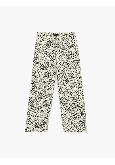Koton Bürümcük Kumaş Beli Bağcıklı Geniş Paça Bol Pantolon Siyah Desenli 6sak40059ek Siyah Desenli Koton Bürümcük Kumaş Beli Bağcıklı Geniş Paça Bol Pantolon Siyah Desenli 6sak40059ek Siyah Desenli