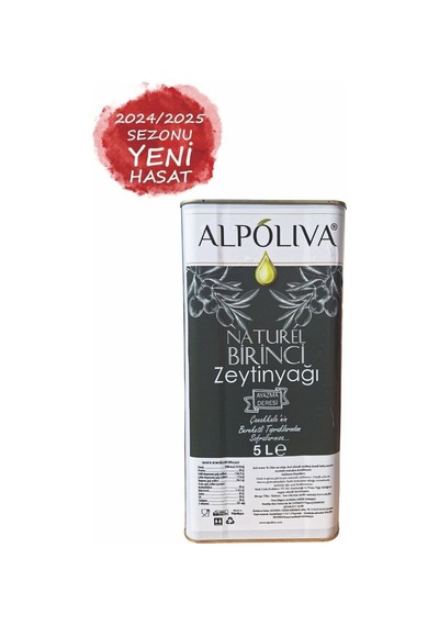 Natürel Birinci Zeytinyağı 5 Litre Ayazma Deresi Bahçemizden Alpoliva