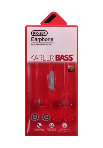 Kr-204 Kablolu Kulaklık - Kırmızı