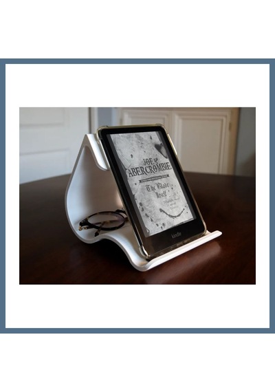 Buradabulabilirsin 3d Baskı Kavisli Kitap Ve Kindle Standı Okuma İstasyonu Dalgalı Kitap Tutucu Okuma Standı Beyaz Bbz