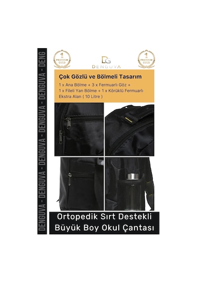 Denguva Ortopedik Su Geçirmez Konfor Modeli Fermuarlı Büyük Boy Çok Gözlü Bölmeli Kamp Outdoor Sırt Çantası Çok Renkli