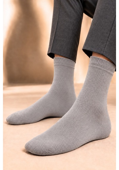 Kardeşler Çorap Erkek Bambu Kışlık Kalın Yarım Konç Çorap Çok Renkli Dikişsiz 4'lü Paket Çok Renkli - 743890929 Çok Renkli