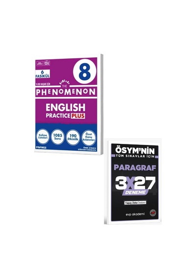 Fenomen 2027 8 The Phenomenonenglısh Practıce Plus 6 Fasikül + Evp Akademi Paragraf