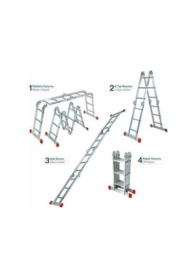 Onestar Ak1370 4x3 Basamak Çok Amaçlı Merdiven 3.70m