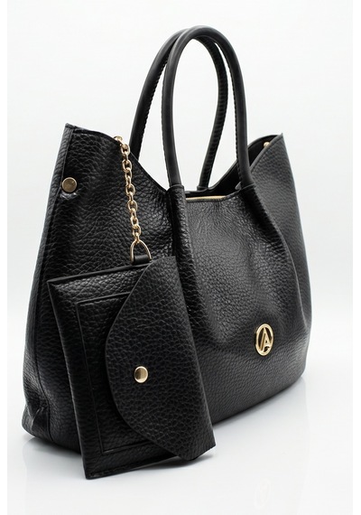 Armine Trend Mini Cüzdan Detaylı El Ve Omuz Çantası Siyah Arm198