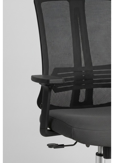 Upstyle Poyraz Başlıklı Fileli Ergonomik Çalışma Koltuğu Siyah Krom Koltuk 66 125 65 Cm