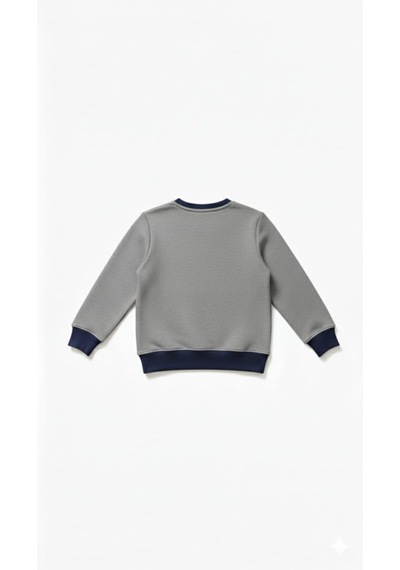 Coupon Çocuk Sweatshirt / Logo Baskılı Gri