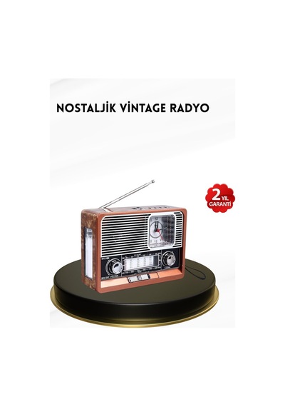 Nostaljik Radyo Şık Dekoratif Tasarım Ve Güvenli 2 Yıl  Mh-hs7943-2548