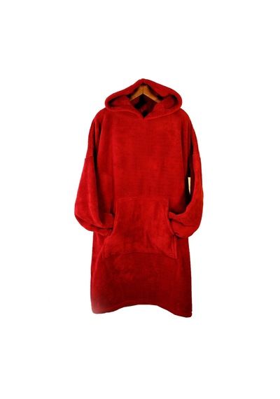Rokeff Wellsoft Tek Kişilik Giyilebilir Battaniye Bordo L/XL