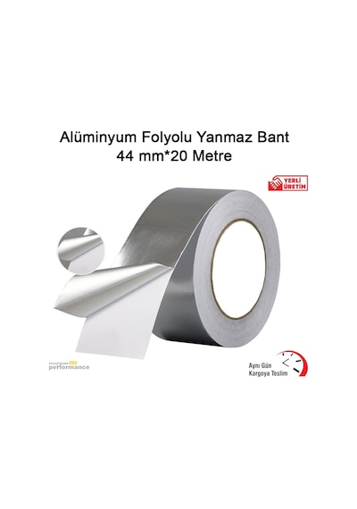 Alüminyum Folyolu Yanmaz Bant 44 Mm*20 Metre (532559332)