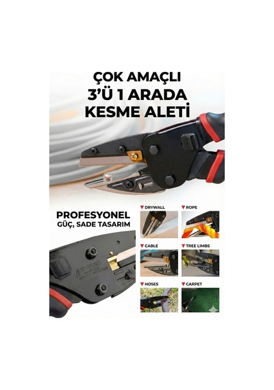 Multi Cutter Kalın Ve Sert Malzeme Kesme Aleti Çok Renkli
