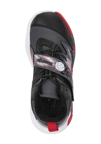 Slazenger Knıght I Unisex Çocuk Cırt Cırtlı Siyah / Kırmızı Günlük Spor Ayakkabısı Siyah - Kırmızı
