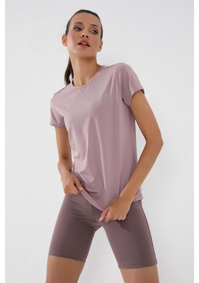 Gül Kurusu Basic Kısa Kol Standart Kalıp O Yaka Kadın T-shirt - 97144 Gül Kurusu