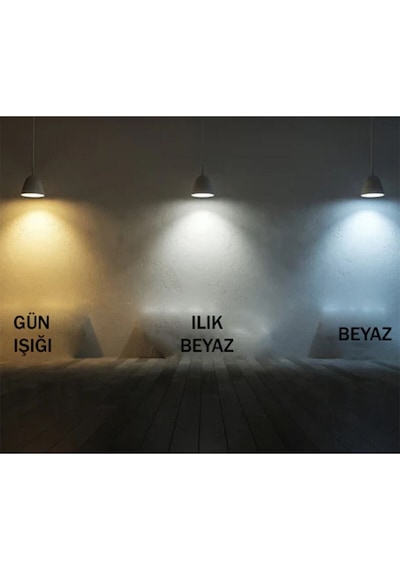 5 Watt 3 Renk Led Spot Siyah Gold Kasa Beyaz-günışığı-ılık Beyaz