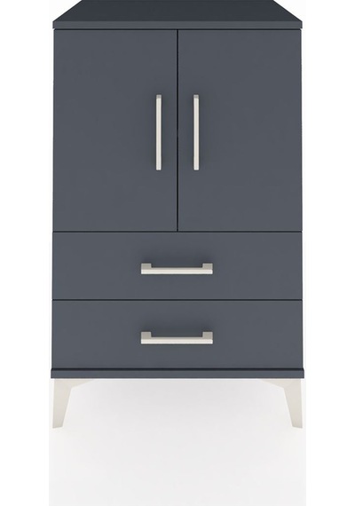 Hyperion Komodin 2 Raflı 2 Çekmeceli 2 Kapaklı 60x44x96 Antra... Antrasit